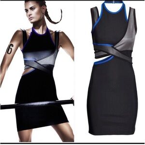ALEXANDER WANG x H&M Sporty Mini Black Blue Dress